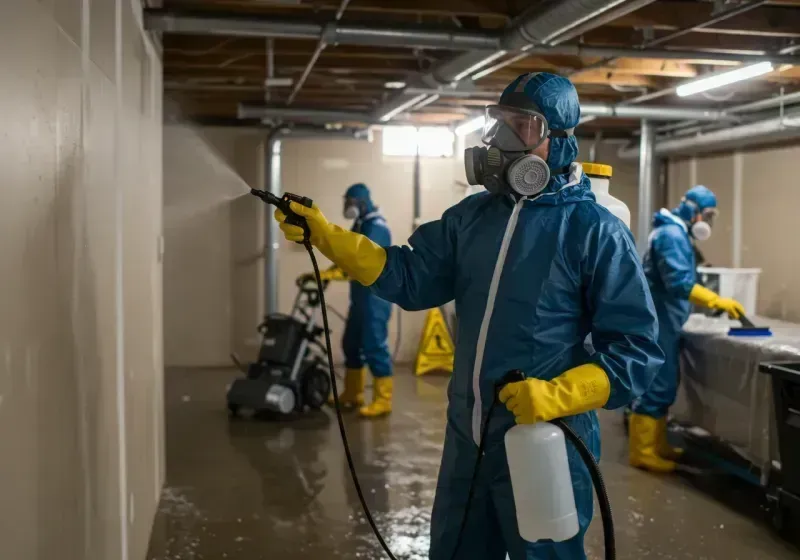 Basement Sanitization and Antimicrobial Treatment process in Chalkville, AL