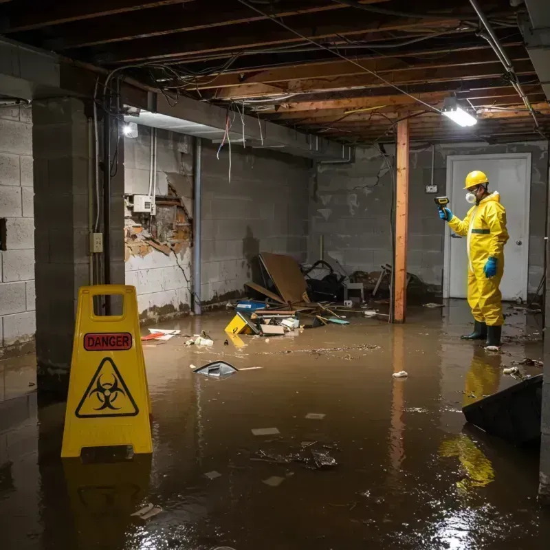 Flooded Basement Electrical Hazard in Chalkville, AL Property